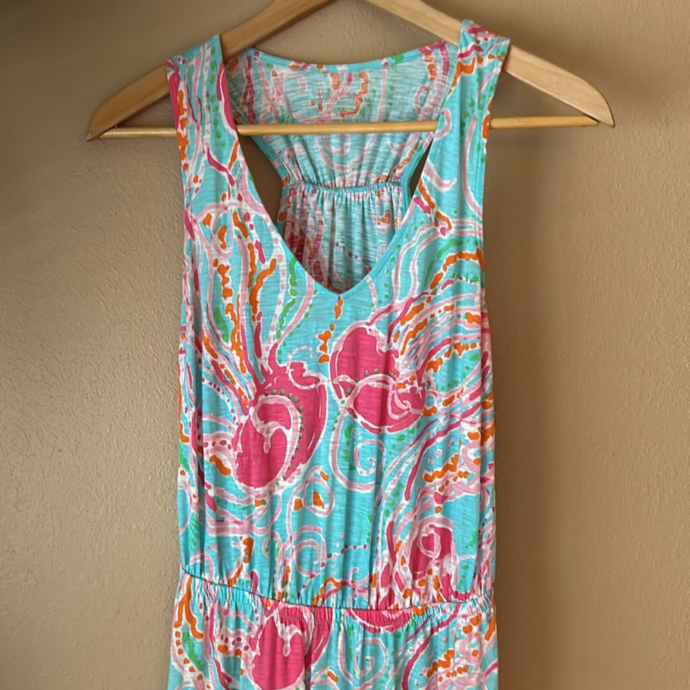 Holy Grail! Lilly Pulitzer Mills Racerback Maxi Dress Size SM Jellies Be Jammin - Picture 2 of 5